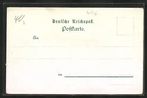 Lithographie Herne i. W., Hotel Schlenkhoff, Innenansicht