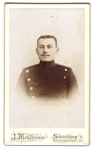 Fotografie J. Mehlbreuer, Strassburg / Elsass, Portrait Soldat in Uniform Inf.-Rgt. 126