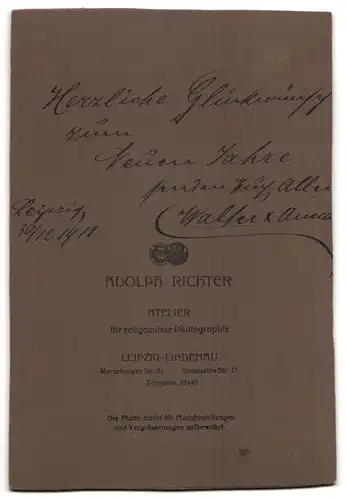 Fotografie Adolph Richter, Leipzig-Lindenau, Merseburgerstr. 61, Gebirgsjäger in Uniform nebst Gattin