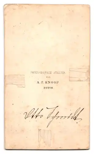Fotografie A. F. Knoop, Eutin, Portrait junger Mann im Anzug mit Krawatte