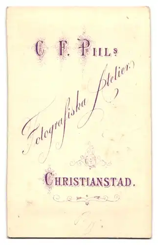 Fotografie G. F. Piil, Christianstad, Portrait bürgerlicher Herr mit Chin-Strap