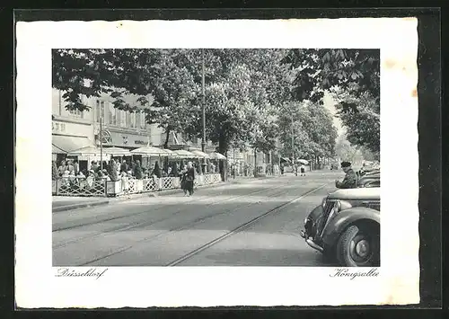 AK Düsseldorf, Strassenblick in die Königsallee