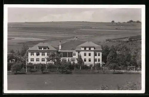 AK Chocerady, Ortspartie mit Gebäudeansicht