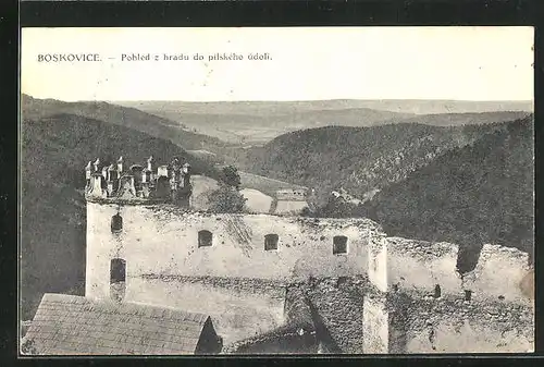 AK Boskovice, Pohled z hradu do pilskeho udoli