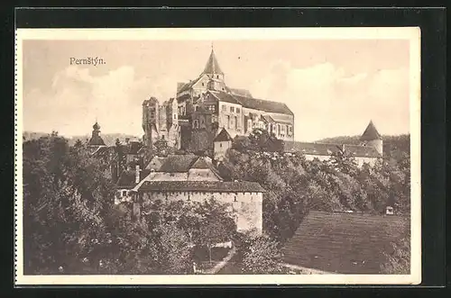 AK Pernstyn, Blick zum Schloss
