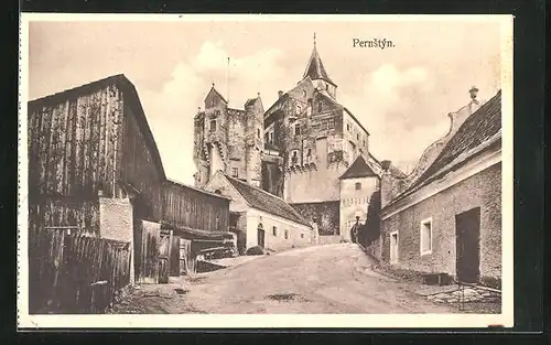 AK Pernstyn, Blick zum Schloss