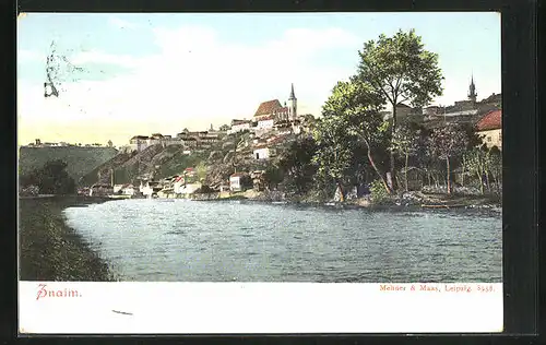 AK Znaim, Panorama im Abendrot