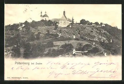 AK Znaim, Stationsweg am Pöltenberg