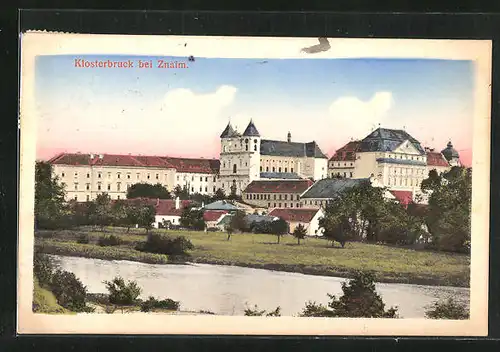 AK Klosterbruck, Panorama mit Thaya