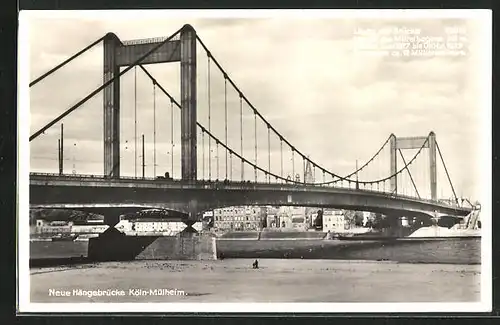 AK Köln-Mülheim, Neue Hängebrücke