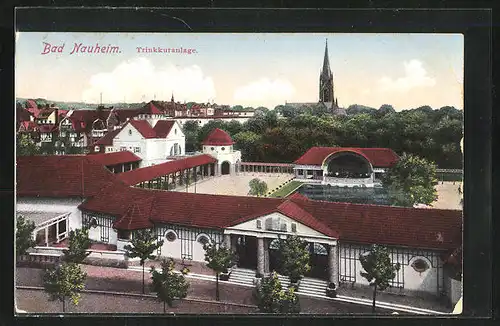 AK Bad Nauheim, Trinkkuranlage aus der Vogelschau