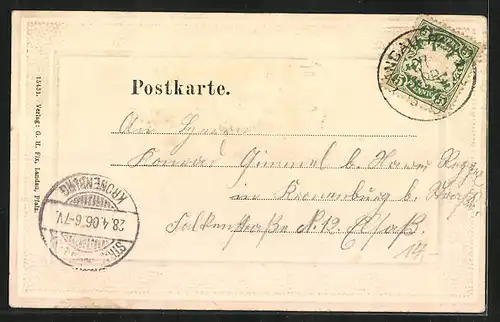 AK Landau, Pfaelzische Bank am Südring, Kaserne des Kgl. 8. Inft.-Regt.