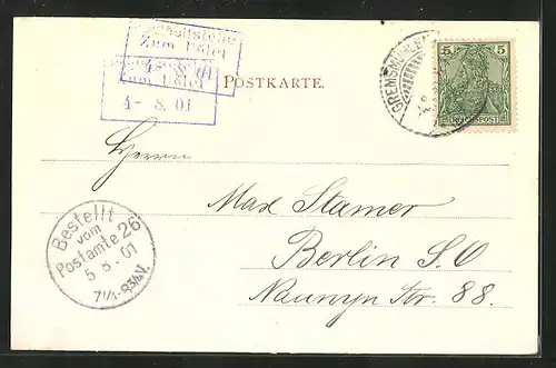 AK Gremsmühlen, See des Ortes mit Besuchern