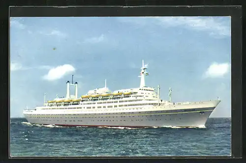 AK Passagierschiff S. S. Rotterdam auf hoher See