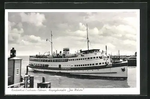AK Cuxhaven-Duhnen, Passagierschiff Jan Molsen im Hafen