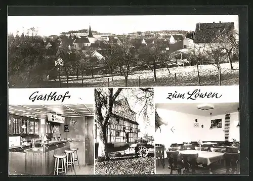 AK Wiehl-Marienhagen, Gasthof zum Löwen, Ortsansicht