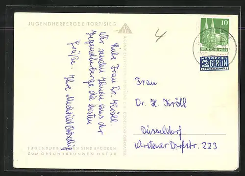 AK Eitorf /Sieg, Ansicht der Jugendherberge