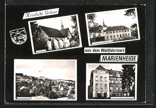 AK Marienheide, Wallfahrtskirche, Altersheim Kloster Mariä Heimsuchung