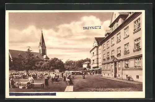 AK Trinec, Ortspartie mit Marktständen