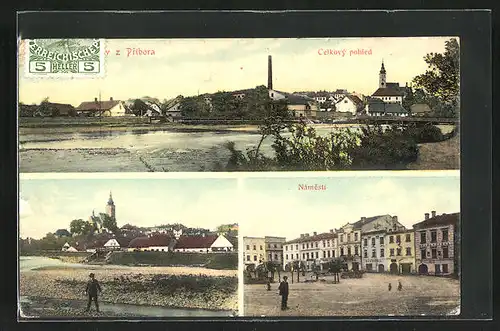 AK Pribor, Panorama, Celkovy pohled, Namesti