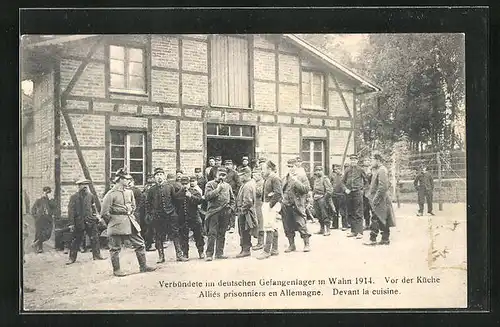 AK Wahn, Verbündete im deutschen Gefangenenlager 1914, Vor der Küche