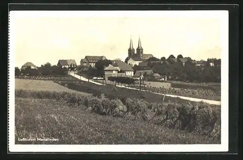 AK Marialinden, Ortspartie mit Kirche