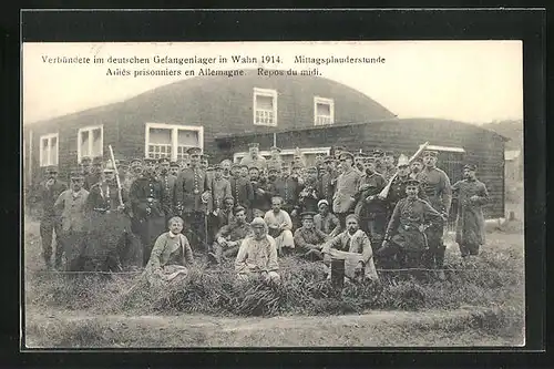 AK Wahn, Verbündete im deutschen Gefangenenlager 1914, Mittagsplauderstunde