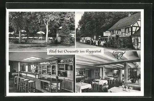 AK Klef b. Overath im Aggertal, Gasthaus zum Forellenwirt, Innenansichten