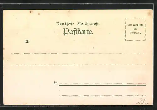 Lithographie Grosszschachwitz b. Dresden, Strasse mit Gasthof von Aug. Pinnow und Geschäft von W. O. Guhrmüller