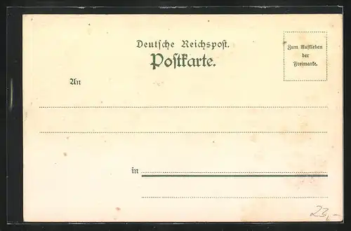 Lithographie Grosszschachwitz b. Dresden, Strassenansicht mit Gasthof von Aug. Pinnow und Geschäft von W. O. Guhrmüller