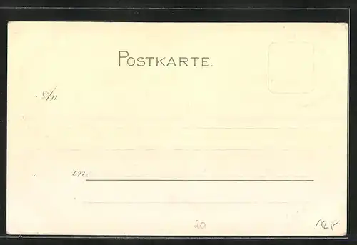 Lithographie Kaltenleutgeben, Ortsansicht mit Kirche