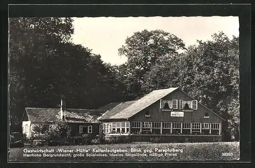 AK Kaltenleutgeben, Gasthaus Wiener-Hütte