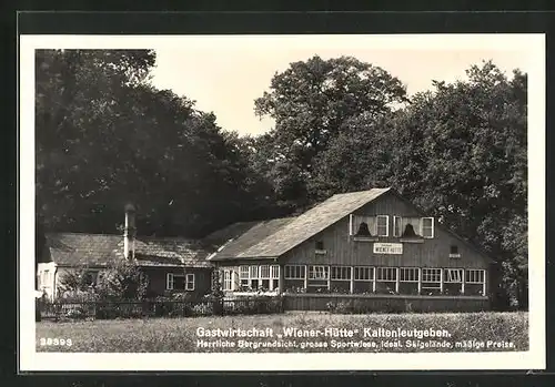 AK Kaltenleutgeben, Gasthaus Wiener-Hütte