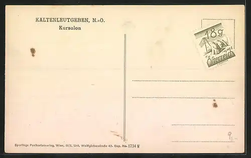 AK Kaltenleutgeben, Strassenpartie am Kursalon