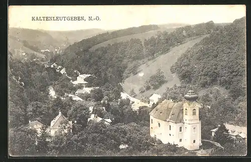 AK Kaltenleutgeben, Ortsansicht mit Kirche