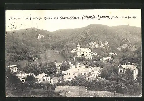 AK Kaltenleutgeben, Kirche vor dem Gaisberg