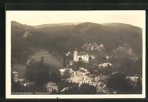 AK Kaltenleutgeben, Totalansicht mit Gaisberg