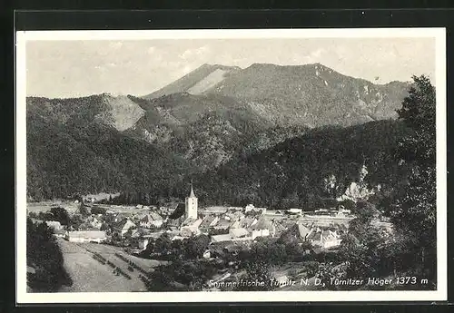 AK Türnitz, Panorma mit Ortschaft und Türnitzer Höger