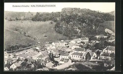 AK Kaltenleutgeben, Panorama mit Gebirgszug