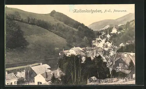 AK Kaltenleutgeben, Panorama mit Ortschaft im Tal