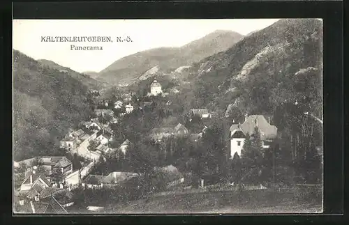 AK Kaltenleutgeben, Panorama mit Pfarrkirche