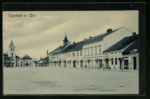 AK Týniste n. Orl., Marktplatz des Ortes