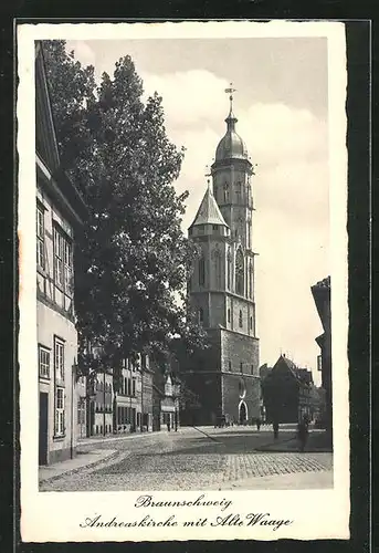 AK Braunschweig, Alte Waage v. d. Andreaskirche