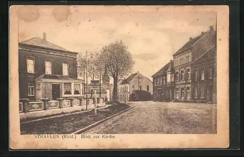 AK Straelen, Blick zur Kirche
