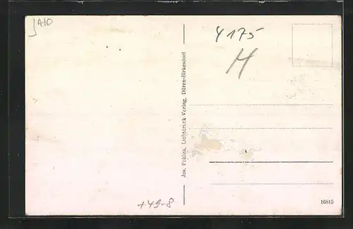 AK Wankum, Kirche, Windmühle, Strassenpartie