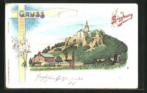 Lithographie Siegburg, Ortspartie