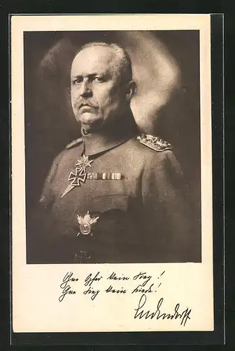 AK Erich Ludendorff in Uniform