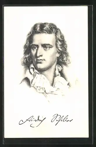 Künstler-AK Friedrich von Schiller im Portrait