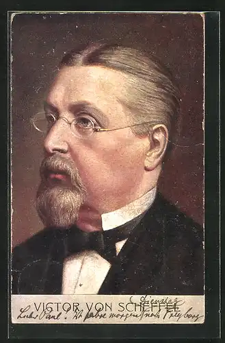 Künstler-AK Portrait von Victor von Scheffel