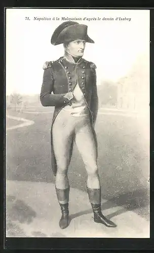 Künstler-AK Posierender Napoleon Bonaparte in Uniform